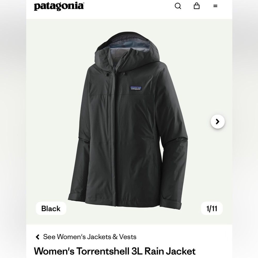 Patagonia shell rain jacket